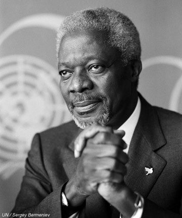 Kofi Annan, en position de missionnaire